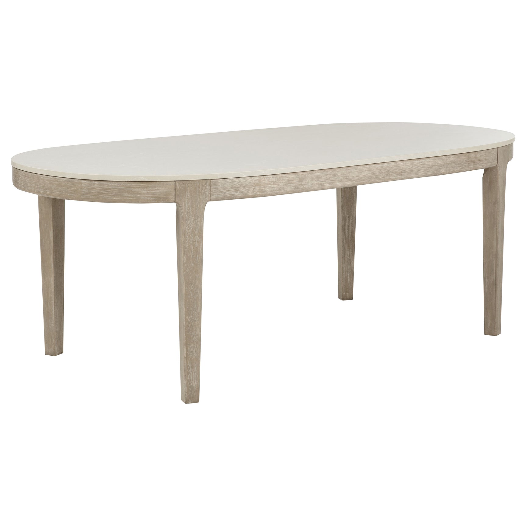 Lucaire Honed Cream 84-inch Cultured Marble Top Dining Table - Ornate Home