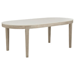 Lucaire Honed Cream 84-inch Cultured Marble Top Dining Table - Ornate Home