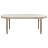 Lucaire Honed Cream 84-inch Cultured Marble Top Dining Table - Ornate Home