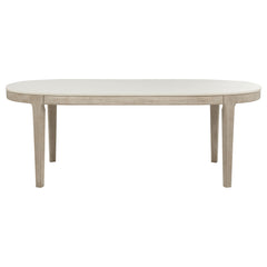 Lucaire Honed Cream 84-inch Cultured Marble Top Dining Table - Ornate Home
