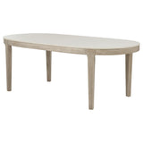 Lucaire Honed Cream 84-inch Cultured Marble Top Dining Table - Ornate Home