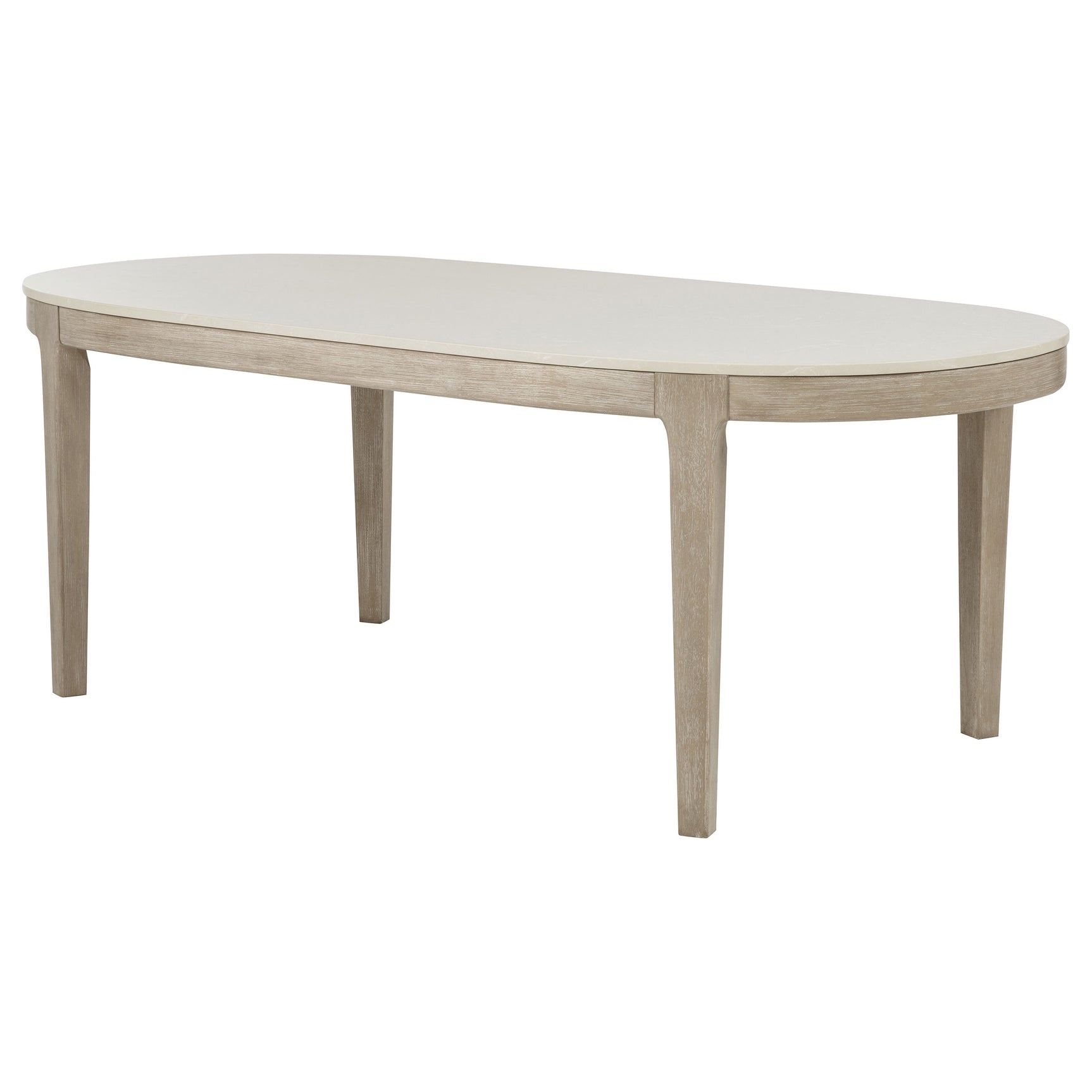 Lucaire Honed Cream 84-inch Cultured Marble Top Dining Table - Ornate Home