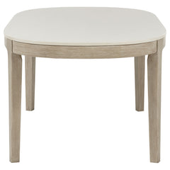Lucaire Honed Cream 84-inch Cultured Marble Top Dining Table - Ornate Home