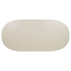 Lucaire Honed Cream 84-inch Cultured Marble Top Dining Table - Ornate Home