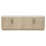 Lucaire Honed Cream And Sandstone 4-Door Tv Stand For Tvs Up To 77 Inches