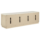 Lucaire Honed Cream And Sandstone 4-Door Tv Stand For Tvs Up To 77 Inches