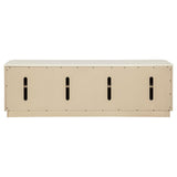 Lucaire Honed Cream And Sandstone 4-Door Tv Stand For Tvs Up To 77 Inches