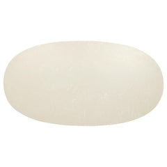 Lucaire Honed Cream And Sandstone Oval Cultured Marble Top Coffee Table - Ornate Home