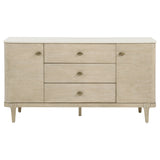 Lucaire Sandstone 2-door 3-drawer Cultured Marble Top Sideboard - Ornate Home