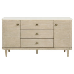 Lucaire Sandstone 2-door 3-drawer Cultured Marble Top Sideboard - Ornate Home