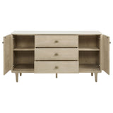 Lucaire Sandstone 2-door 3-drawer Cultured Marble Top Sideboard - Ornate Home