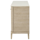 Lucaire Sandstone 2-door 3-drawer Cultured Marble Top Sideboard - Ornate Home