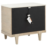 Lucaire Sandstone 3-drawer Nightstand Bedside Table - Ornate Home