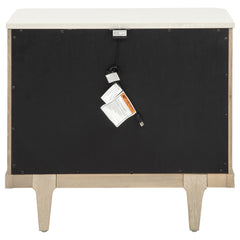 Lucaire Sandstone 3-drawer Nightstand Bedside Table - Ornate Home