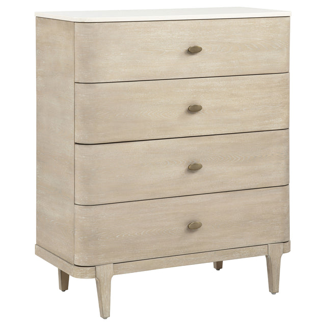 Lucaire Sandstone 5-drawer Chest Of Drawers - Ornate Home
