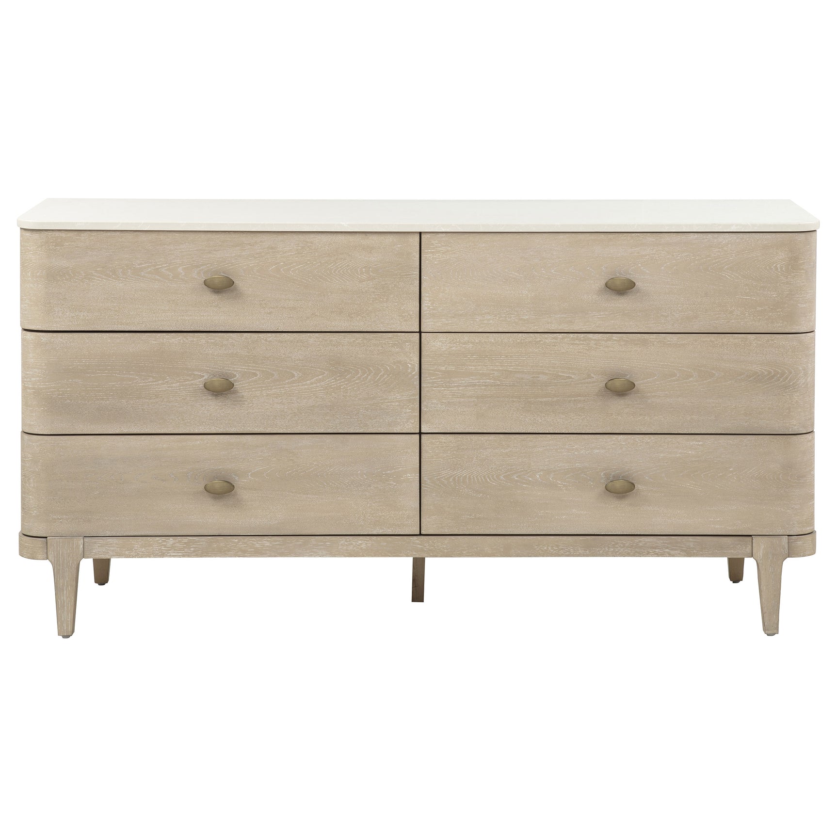 Lucaire Sandstone 6-drawer Dresser Cabinet - Ornate Home