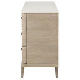 Lucaire Sandstone 6-drawer Dresser Cabinet - Ornate Home