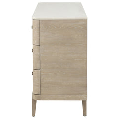 Lucaire Sandstone 6-drawer Dresser Cabinet - Ornate Home