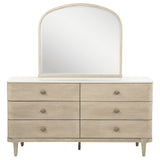 Lucaire Sandstone 6-drawer Dresser Cabinet With Mirror - Ornate Home