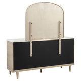 Lucaire Sandstone 6-drawer Dresser Cabinet With Mirror - Ornate Home