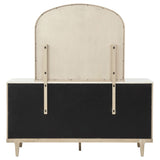 Lucaire Sandstone 6-drawer Dresser Cabinet With Mirror - Ornate Home