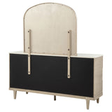 Lucaire Sandstone 6-drawer Dresser Cabinet With Mirror - Ornate Home