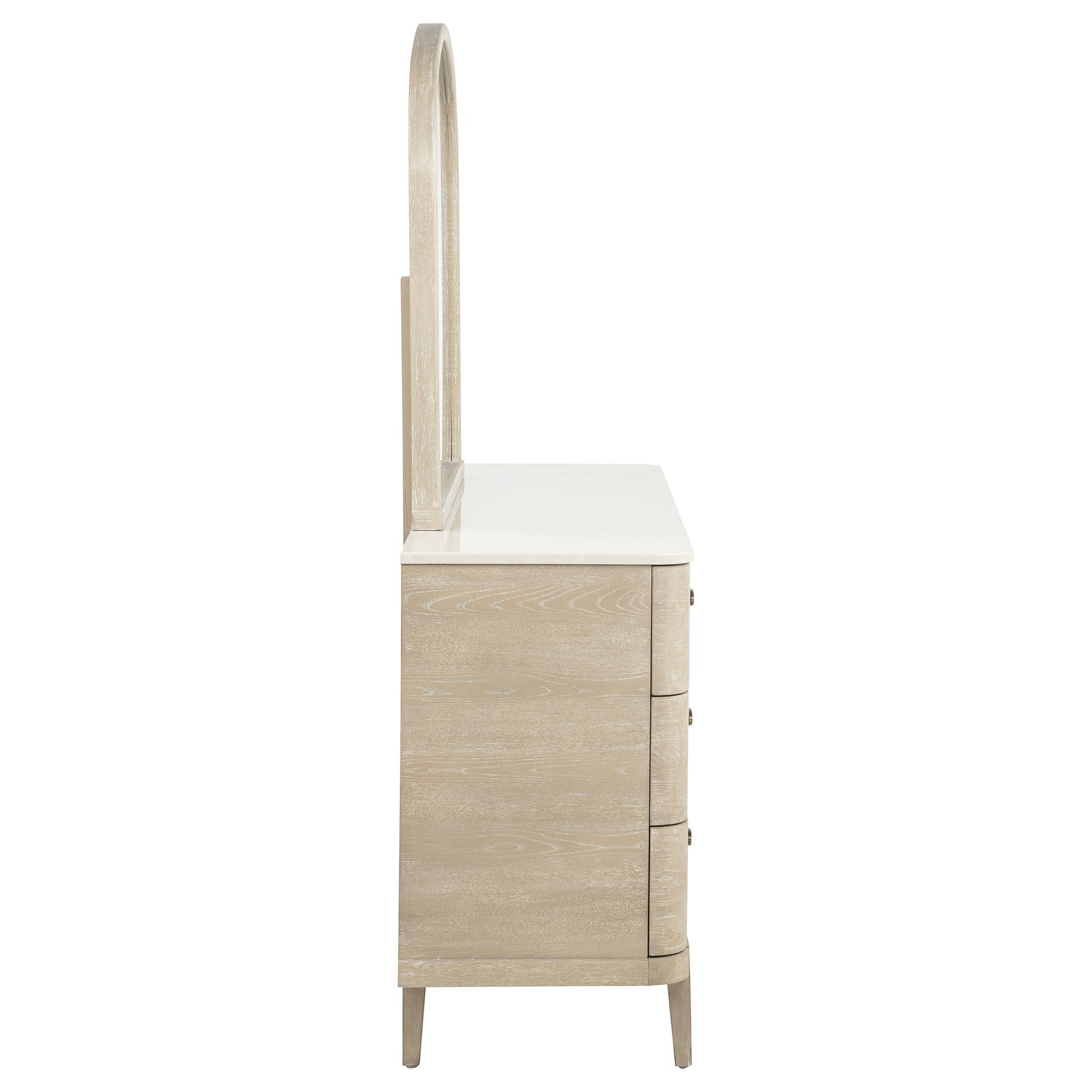 Lucaire Sandstone 6-drawer Dresser Cabinet With Mirror - Ornate Home