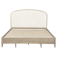 Lucaire Sandstone Eastern King Upholstered Panel Bed - Ornate Home