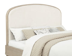 Lucaire Sandstone Queen Upholstered Panel Bed - Ornate Home