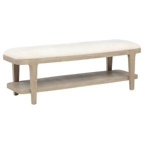 Lucaire Sandstone Upholstered Bedroom Bench - Ornate Home