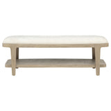 Lucaire Sandstone Upholstered Bedroom Bench - Ornate Home