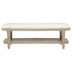 Lucaire Sandstone Upholstered Bedroom Bench - Ornate Home