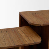 Lucan Mid-Dark Brown Reclaimed Wood Side Tables - Ornate Home