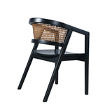 Lucas Black Dining Chair w/ Cane Insert (Set of 2) - Ornate Home