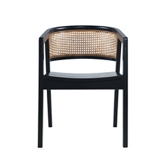 Lucas Black Dining Chair w/ Cane Insert (Set of 2) - Ornate Home