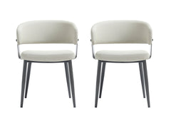 Luce Dining Chair in Oatmeal (set of 2) - Ornate Home