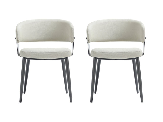Luce Dining Chair in Oatmeal (set of 2) - Ornate Home