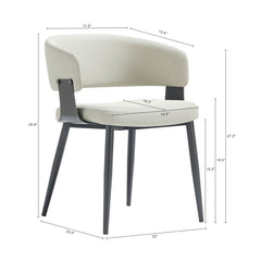 Luce Dining Chair in Oatmeal (set of 2) - Ornate Home