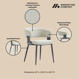 Luce Dining Chair in Oatmeal (set of 2) - Ornate Home