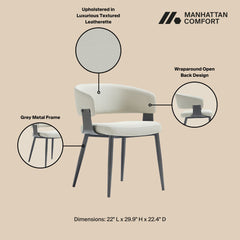 Luce Dining Chair in Oatmeal (set of 2) - Ornate Home