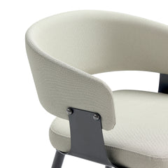 Luce Dining Chair in Oatmeal (set of 2) - Ornate Home