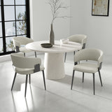 Luce Dining Chair in Oatmeal (set of 4) - Ornate Home