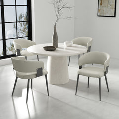 Luce Dining Chair in Oatmeal (set of 4) - Ornate Home