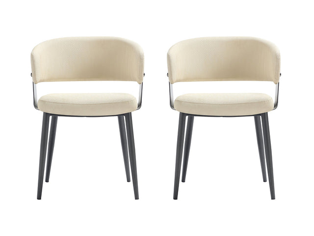 Luce Dining Chair in Sand (set of 2) - Ornate Home