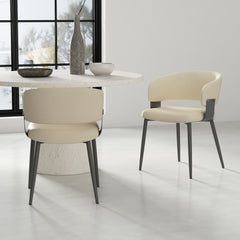 Luce Dining Chair in Sand (set of 2) - Ornate Home