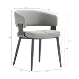 Luce Dining Chair in Stone Grey - Ornate Home
