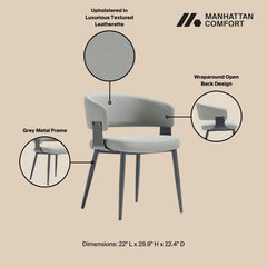 Luce Dining Chair in Stone Grey - Ornate Home