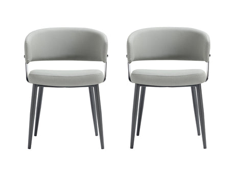 Luce Dining Chair in Stone Grey (set of 2) - Ornate Home