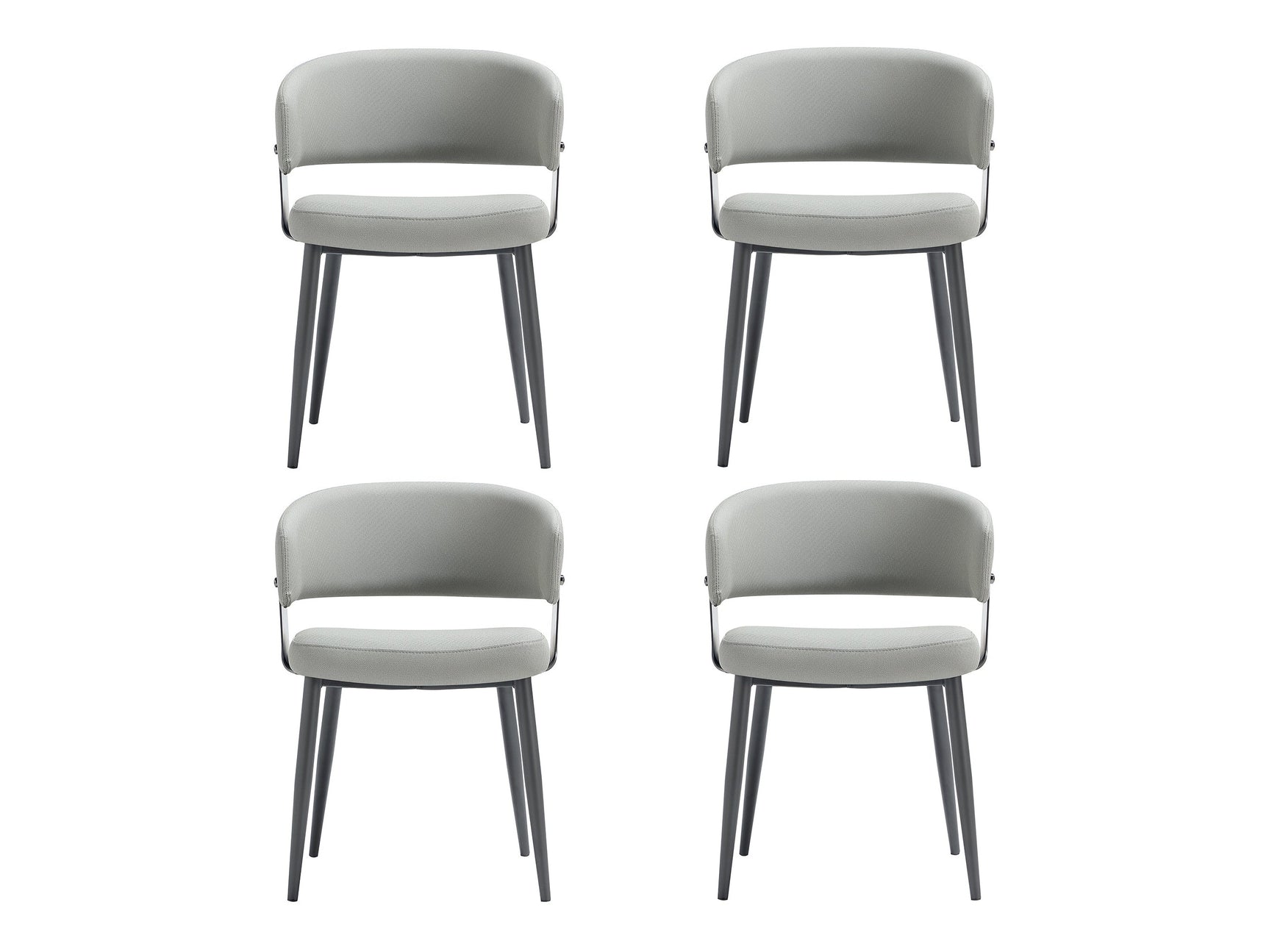 Luce Dining Chair in Stone Grey (set of 4) - Ornate Home