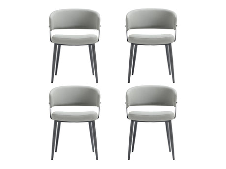 Luce Dining Chair in Stone Grey (set of 4) - Ornate Home